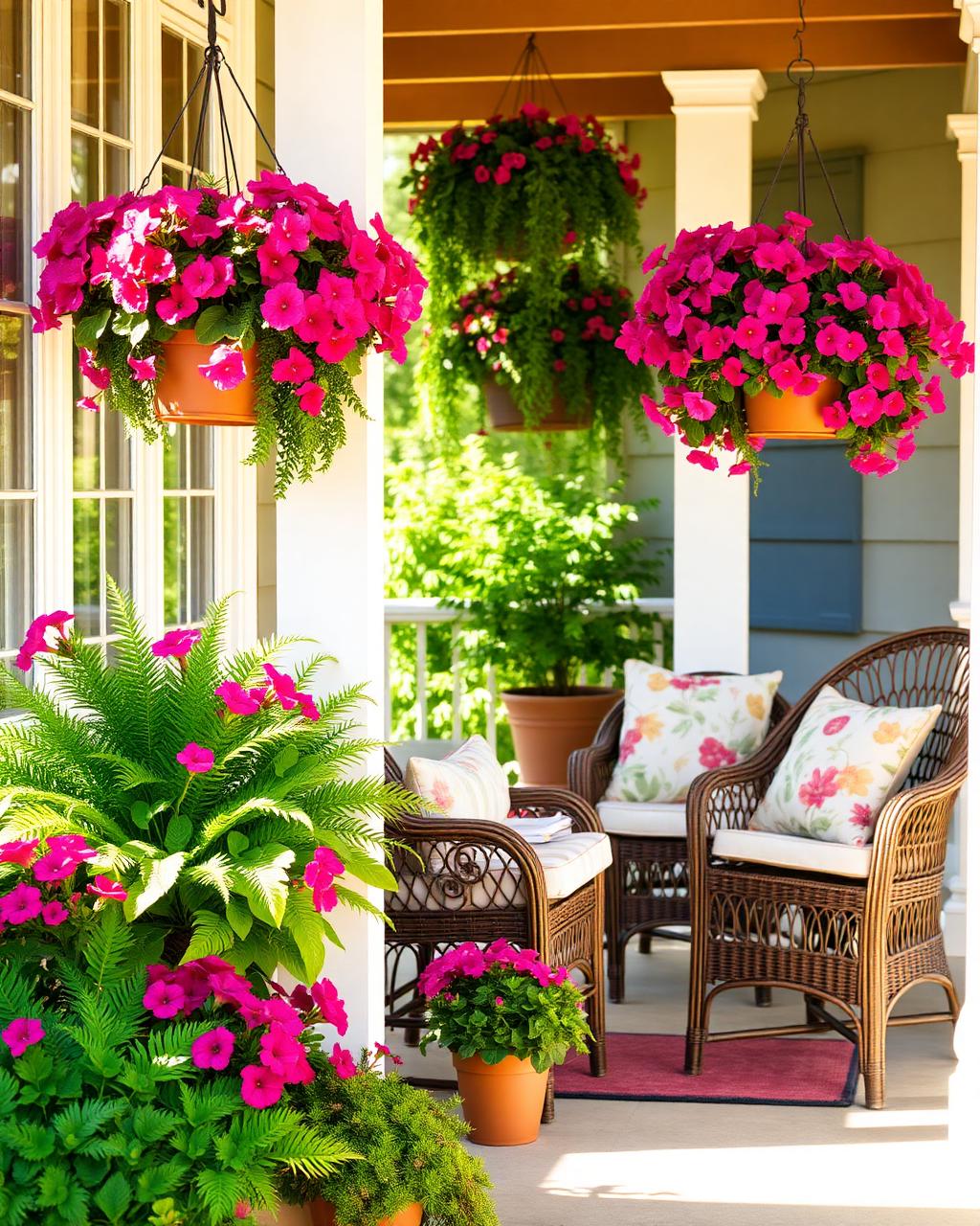 Seasonal plants and decorative accents