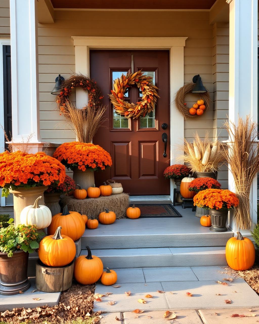 Fall porch decorating style